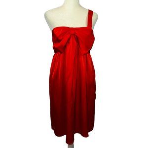 Gianni Bini Red Orange Bow Party Dress Size 6
